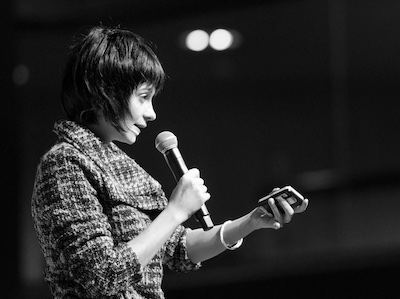 Primavera De Filippi speaking at LIFT conference, photo credit LIFT conference, https://creativecommons.org/licenses/by/2.0/